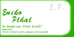 eniko plhal business card